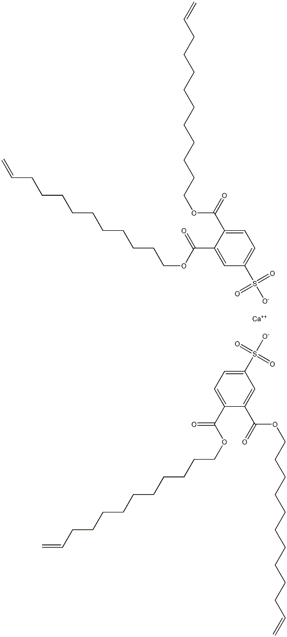 Bis[3,4-di(11-dodecenyloxycarbonyl)benzenesulfonic acid]calcium salt Struktur