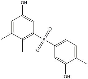 3,3'-Dihydroxy-4',5,6-trimethyl[sulfonylbisbenzene] Struktur