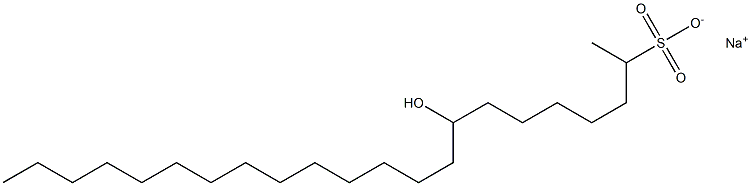 8-Hydroxydocosane-2-sulfonic acid sodium salt Struktur