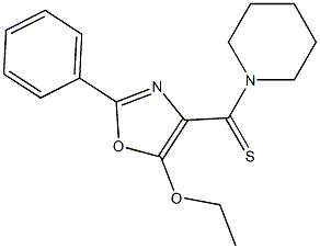 5-Ethoxy-2-phenyl-4-[(1-piperidinyl)thiocarbonyl]oxazole Struktur