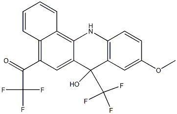 7-Hydroxy-9-methoxy-5-trifluoroacetyl-7-trifluoromethyl-7,12-dihydrobenz[c]acridine Struktur