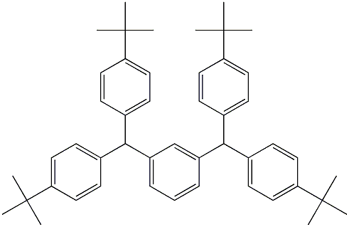 1,3-Bis[bis(4-tert-butylphenyl)methyl]benzene Struktur