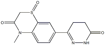 3,4-Dihydro-4-methyl-3-oxo-7-[(1,4,5,6-tetrahydro-6-oxopyridazin)-3-yl]-2H-1,4-benzothiazine 1-oxide Struktur