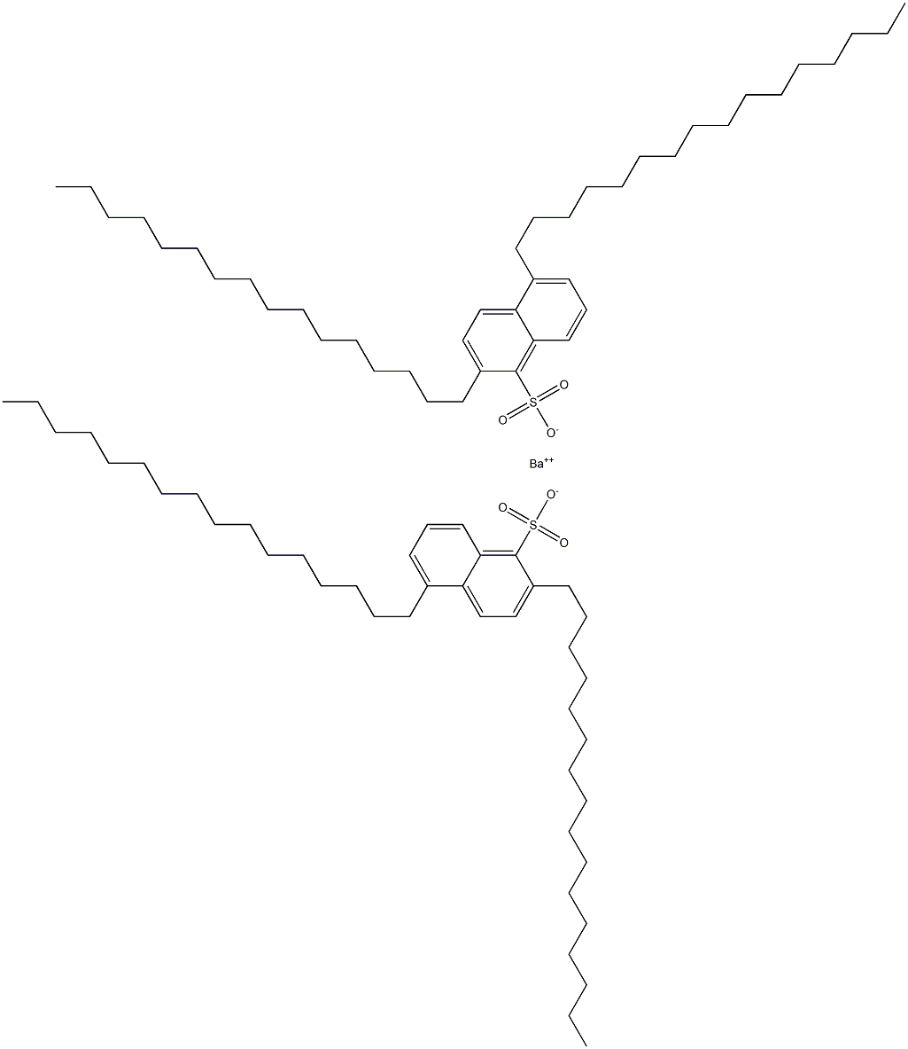 Bis(2,5-dihexadecyl-1-naphthalenesulfonic acid)barium salt Struktur