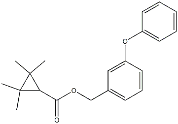 2,2,3,3-Tetramethylcyclopropane-1-carboxylic acid 3-phenoxybenzyl ester Struktur