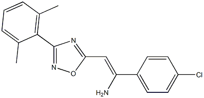 5-[(Z)-2-Amino-2-(4-chlorophenyl)ethenyl]-3-(2,6-dimethylphenyl)-1,2,4-oxadiazole Struktur