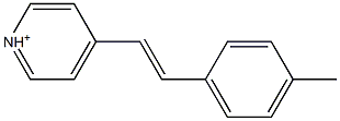 4-[(E)-2-(4-Methylphenyl)ethenyl]pyridinium Struktur