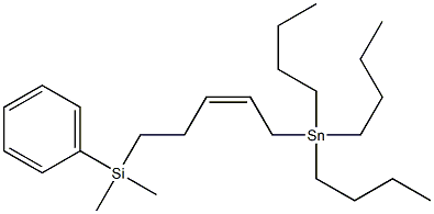 (Z)-5-(Dimethylphenylsilyl)-1-(tributylstannyl)-2-pentene Struktur