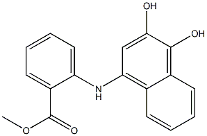 2-(3,4-Dihydroxy-1-naphthalenylamino)benzoic acid methyl ester Struktur