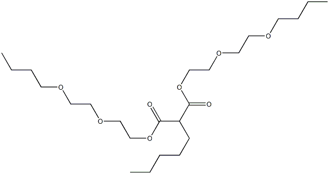 Hexane-1,1-dicarboxylic acid bis[2-(2-butoxyethoxy)ethyl] ester Struktur