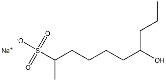 7-Hydroxydecane-2-sulfonic acid sodium salt Struktur