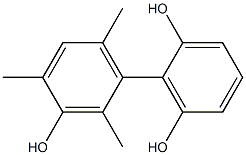 2',4',6'-Trimethyl-1,1'-biphenyl-2,3',6-triol Struktur