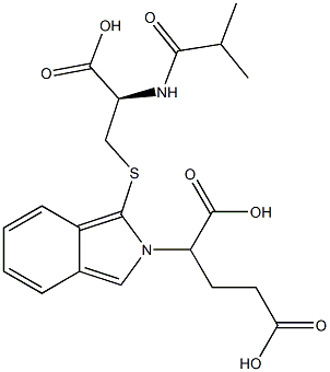 S-[2-(1,3-Dicarboxypropyl)-2H-isoindol-1-yl]-N-isobutyryl-L-cysteine Struktur