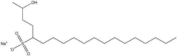 2-Hydroxynonadecane-5-sulfonic acid sodium salt Struktur