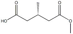 [S,(-)]-3-Methylglutaric acid hydrogen 1-methyl ester Struktur