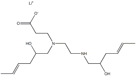 3-[N-(2-Hydroxy-4-hexenyl)-N-[2-(2-hydroxy-4-hexenylamino)ethyl]amino]propionic acid lithium salt Struktur