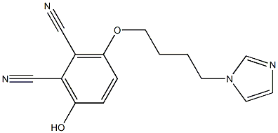 6-Hydroxy-3-[4-(1H-imidazol-1-yl)butoxy]phthalonitrile Struktur