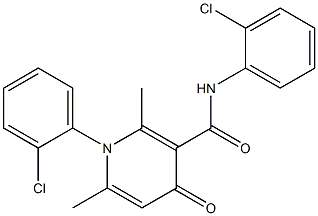 1,4-Dihydro-N,1-bis(o-chlorophenyl)-4-oxo-2,6-dimethylnicotinamide Struktur