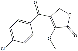 3-Methoxy-4-(4-chlorobenzoyl)furan-2(5H)-one Struktur