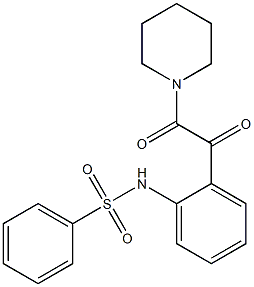 N-[2-[(Piperidinocarbonyl)carbonyl]phenyl]benzenesulfonamide Struktur