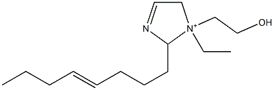 1-Ethyl-1-(2-hydroxyethyl)-2-(4-octenyl)-3-imidazoline-1-ium Struktur