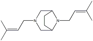 3,8-Bis(3-methyl-2-butenyl)-3,8-diazabicyclo[3.2.1]octane Struktur