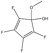 2,3,4,5-Tetrafluoro-1-methoxycyclopenta-2,4-dien-1-ol Struktur