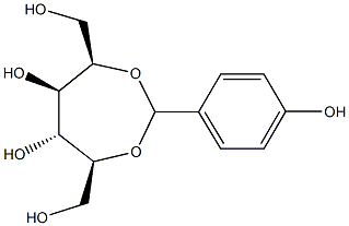 2-O,5-O-(4-Hydroxybenzylidene)-L-glucitol Struktur