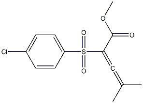 4-Methyl-2-(4-chlorophenylsulfonyl)-2,3-pentadienoic acid methyl ester Struktur