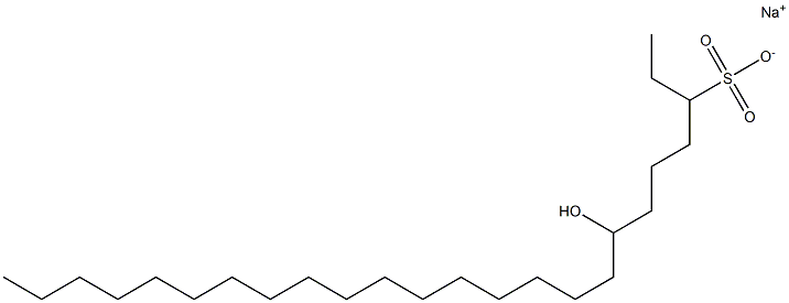 7-Hydroxytetracosane-3-sulfonic acid sodium salt Struktur