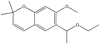 6-(1-Ethoxyethyl)-7-methoxy-2,2-dimethyl-2H-1-benzopyran Struktur