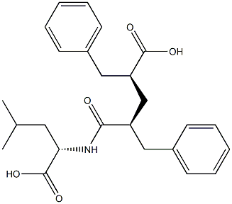 N-[(2S,4S)-2,4-Dibenzyl-4-carboxybutyryl]-L-leucine Struktur