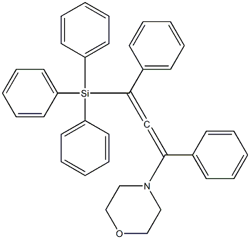 1-Morpholino-1,3-diphenyl-3-(triphenylsilyl)-1,2-propanediene Struktur