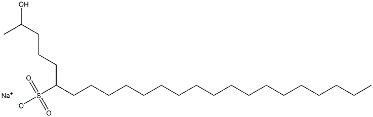 2-Hydroxytetracosane-6-sulfonic acid sodium salt Struktur