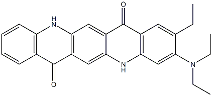 3-(Diethylamino)-2-ethyl-5,12-dihydroquino[2,3-b]acridine-7,14-dione Struktur