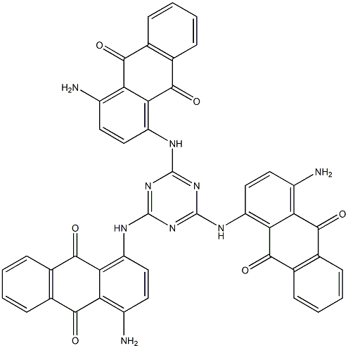 2,4,6-Tris(4-amino-9,10-dioxoanthracen-1-ylamino)-1,3,5-triazine Struktur