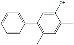 2,4-Dimethyl-5-phenylphenol Struktur