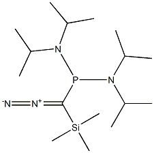 Diazo(trimethylsilyl)[bis(diisopropylamino)phosphino]methane Struktur