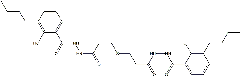 3,3'-Thiodi[propionic acid N'-(3-butylsalicyloyl) hydrazide] Struktur