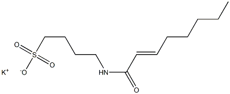 4-(2-Octenoylamino)-1-butanesulfonic acid potassium salt Struktur