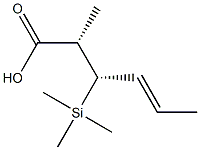 (2S,3S,4E)-2-Methyl-3-(trimethylsilyl)-4-hexenoic acid Struktur