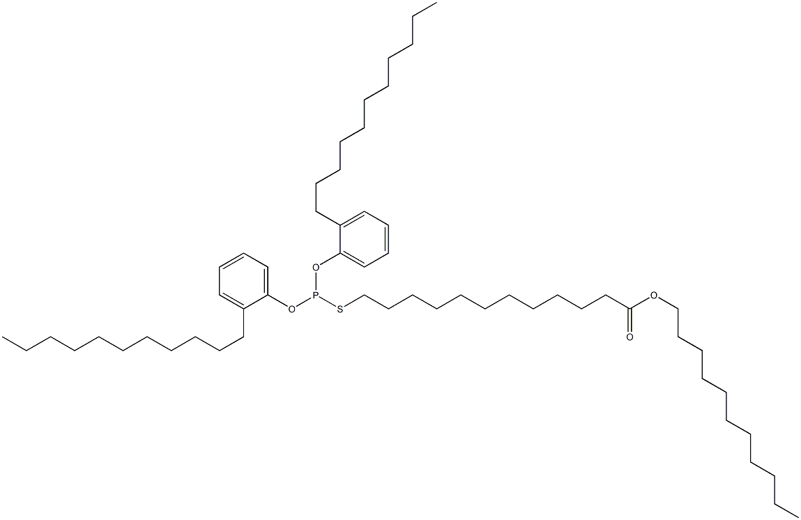 Thiophosphorous acid O,O-bis(2-undecylphenyl)S-(12-undecyloxy-12-oxododecyl) ester Struktur