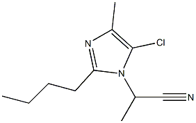 2-Butyl-5-chloro-1-(1-cyanoethyl)-4-methyl-1H-imidazole Struktur