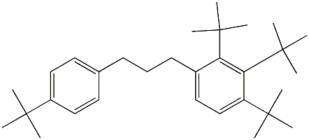 1-(2,3,4-Tri-tert-butylphenyl)-3-(4-tert-butylphenyl)propane Struktur