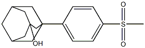 3-Hydroxy-1-[4-(methylsulfonyl)phenyl]adamantane Struktur