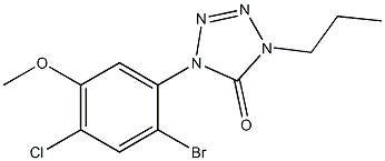 1-(2-Bromo-4-chloro-5-methoxyphenyl)-4-propyl-1H-tetrazol-5(4H)-one Struktur