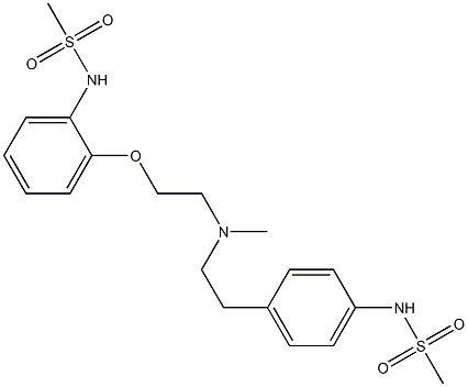 N-[4-[2-[N-Methyl-2-(2-methylsulfonylaminophenoxy)ethylamino]ethyl]phenyl]methanesulfonamide Struktur