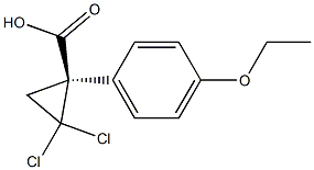 (R)-2,2-Dichloro-1-(4-ethoxyphenyl)cyclopropane-1-carboxylic acid Struktur