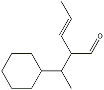 3-Cyclohexyl-2-(1-propenyl)butanal Struktur