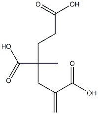 1-Hexene-2,4,6-tricarboxylic acid 4-methyl ester Struktur